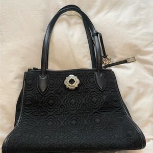 Brighton Black Textured Shoulder Bag
